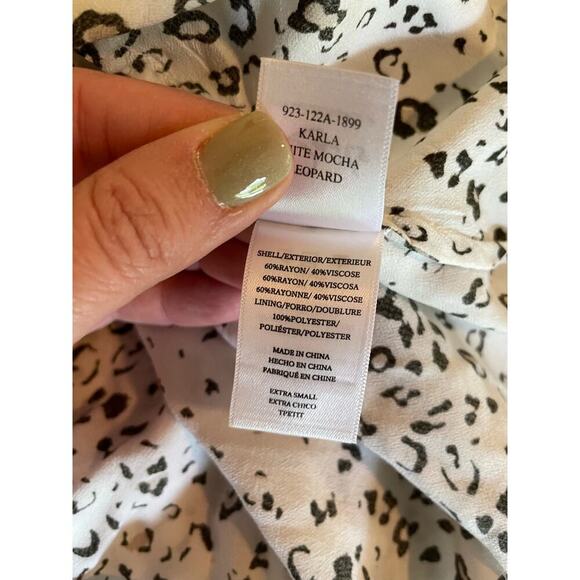 Rails Karla Cheetah Leopard Animal Print Smocked Waist Dress XS - Picture 7 of 7